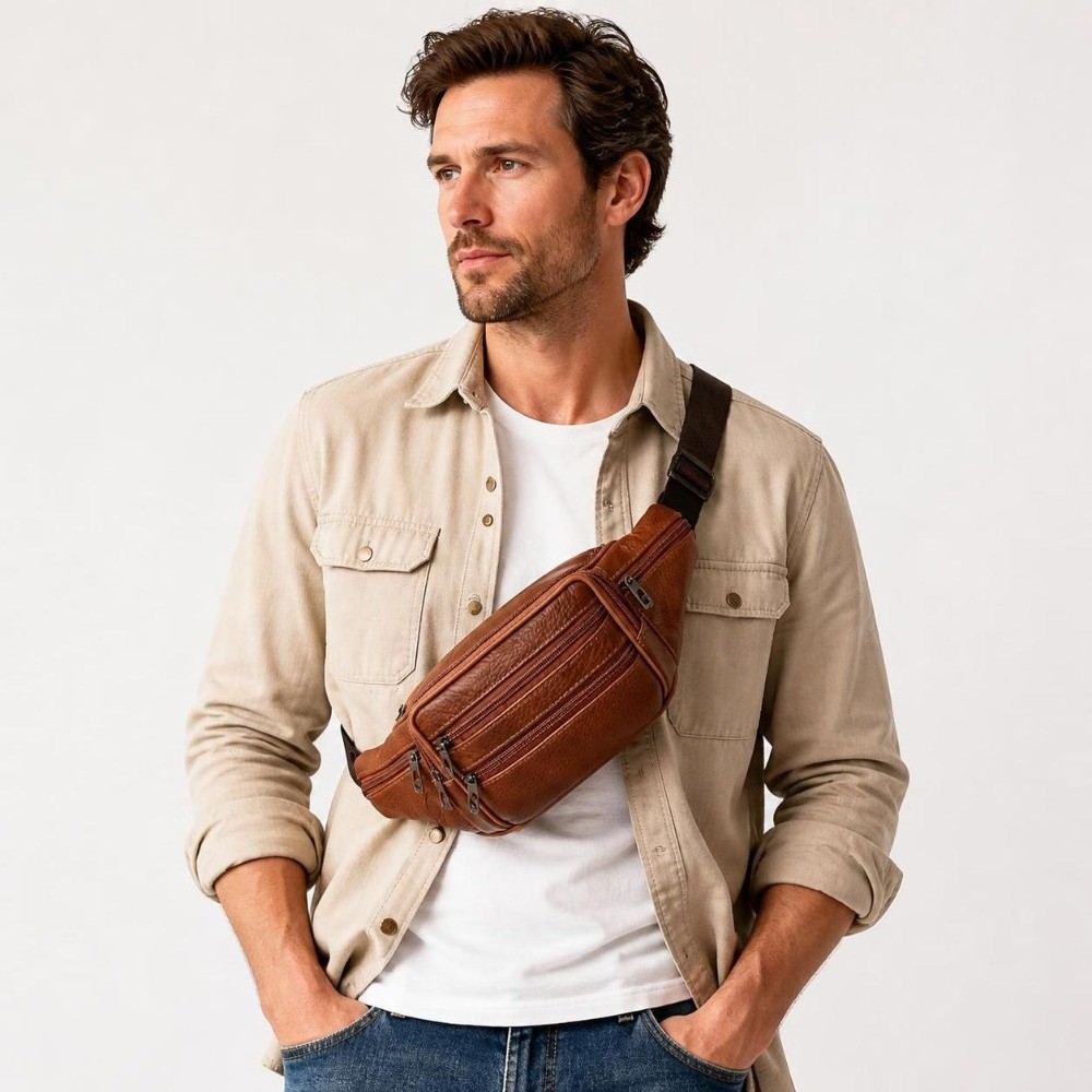 Luxury Multi-Pocket Leather Fa - Luxury Bags Leather ulasan dan harga