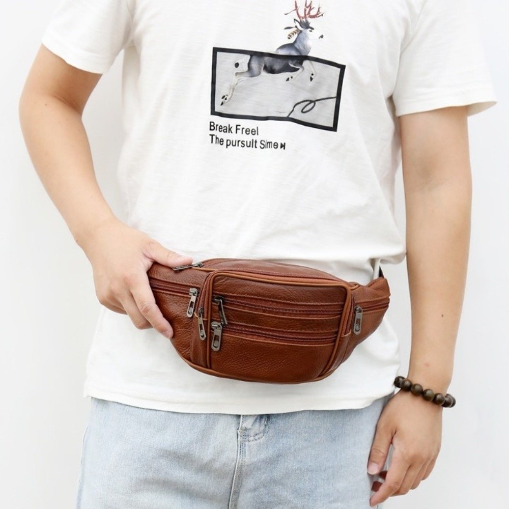 Luxury Multi-Pocket Leather Fa - Luxury Bags Leather ulasan dan harga