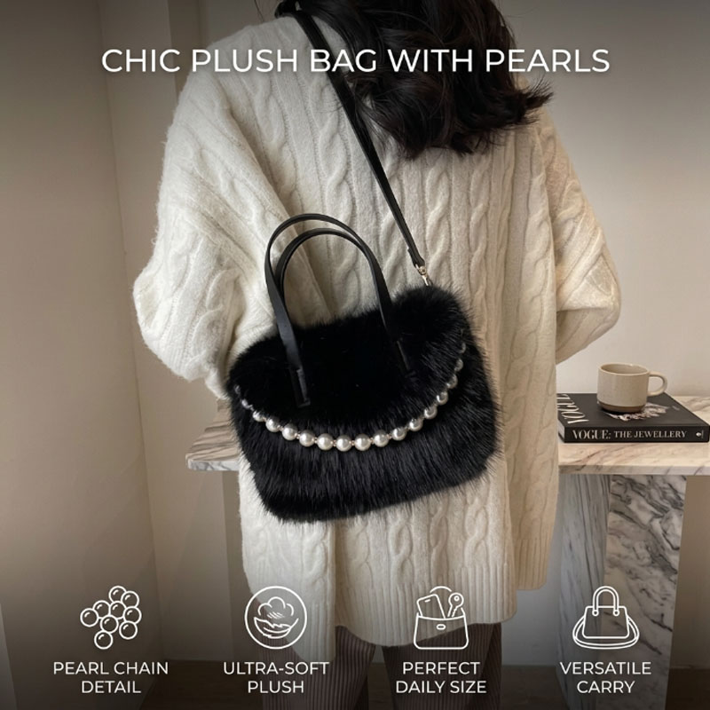 Luxury Plush Faux Fur Mini Squ - Luxury Bags Cute ulasan dan harga